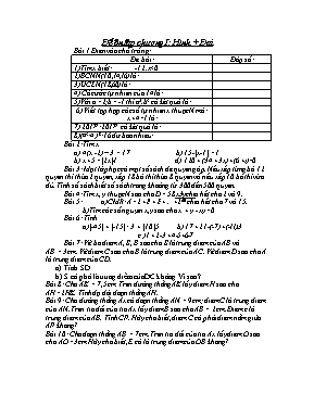 Đề ôn thi học kì I môn Toán học 6
